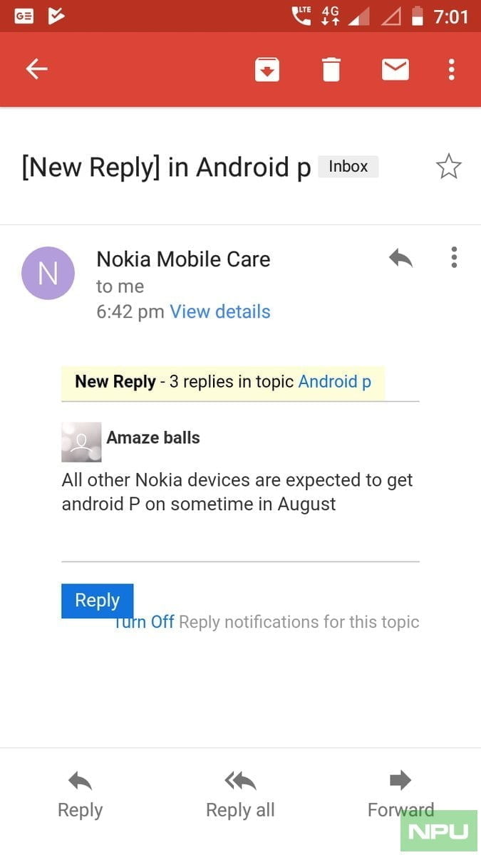 nokia phone android p update