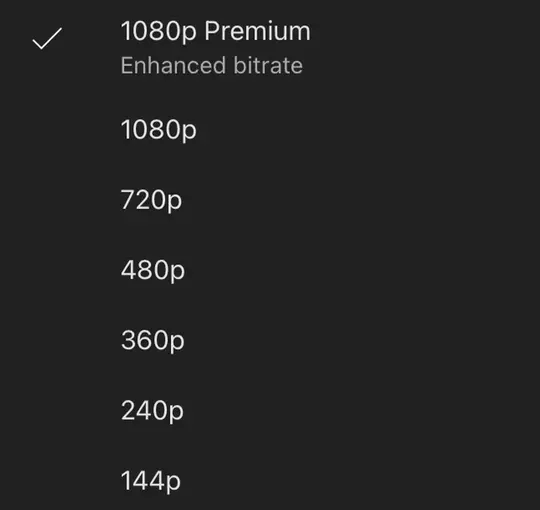Youtube 1080 Premium enhanced bitrate