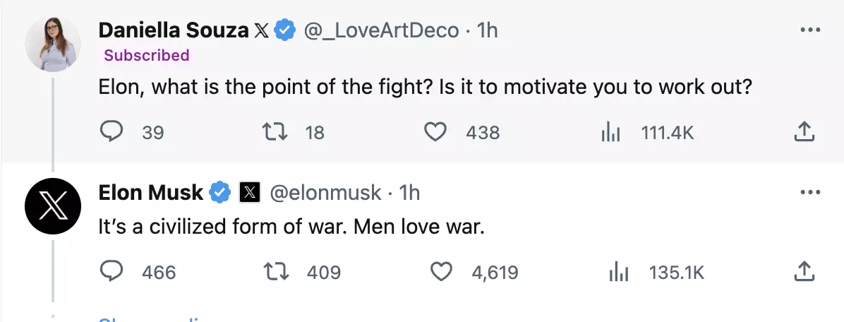 men love war elon musk